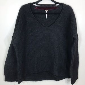Free people scoop Neck knit pullover sweater